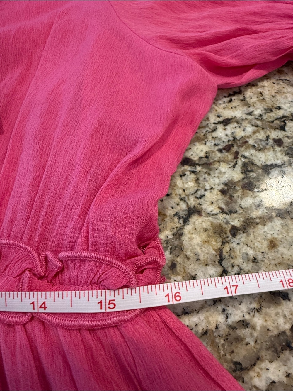 Jodifl pink ruffled tiered midi dress short sleeves SZ LG - Picture 11 of 15